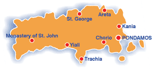 Karta på Chalki Karta på Chalki i Grekland